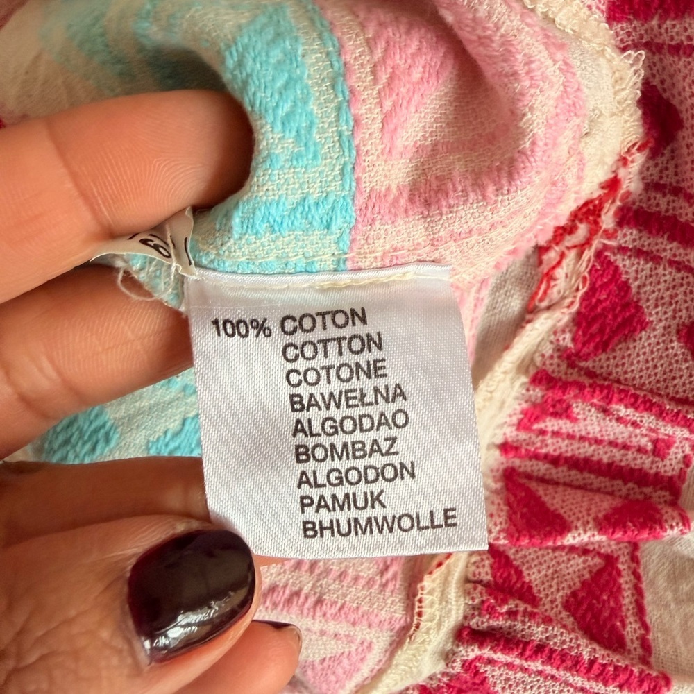 Quadalupe design Catalina Short Dress Pink/Blue size L - Picture 6 of 6